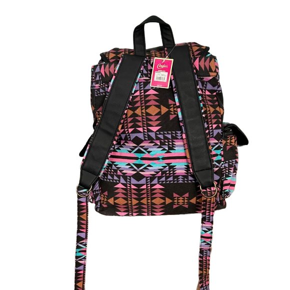 Candie's Aztec Backpack School Bag Medium Multi Color Cross Shop - Picture 2 of 2
